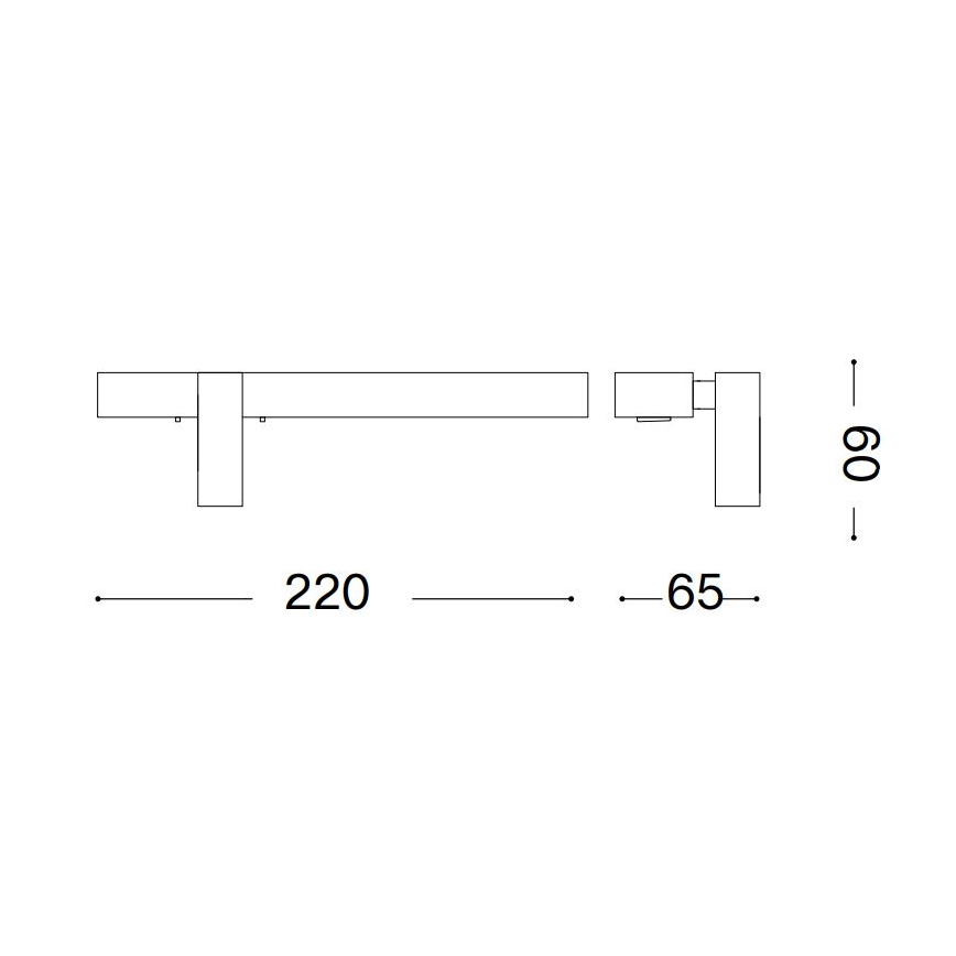 Ideal Lux - Aplică de perete LED BONNE, 6,5 W, 230 V, CRI 90, crom mat