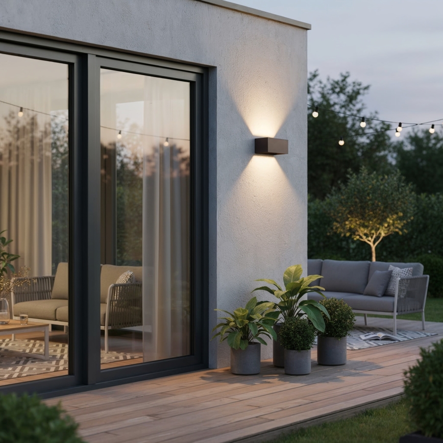 Ideal Lux - Aplica de perete LED pentru exterior ATOM LED/25W/230V CRI 90 IP54 maro