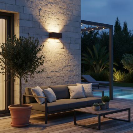 Ideal Lux - Aplica de perete LED pentru exterior ATOM LED/25W/230V CRI 90 IP54 maro
