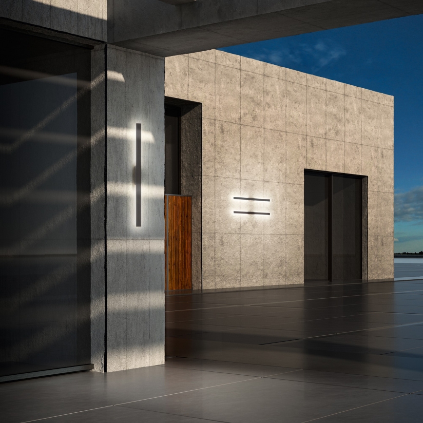 Ideal Lux - Aplica de perete LED de exterior LINEA, 20W, 230V, CRI 90, 104 cm, IP54, antracit