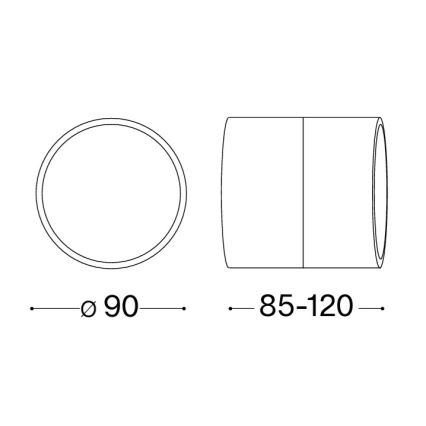 Ideal Lux - Aplica de perete LED pentru exterior OMEGA LED/7W/230V CRI 90 IP54 maro
