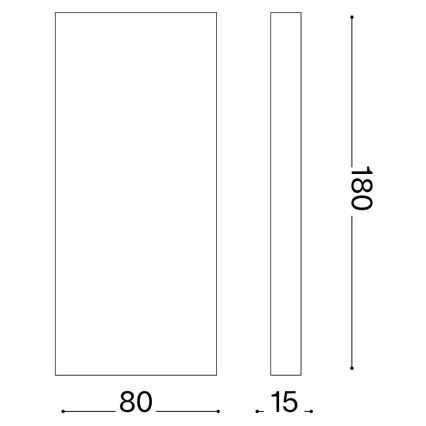 Ideal Lux - Aplică de perete LED pentru exterior POST-IT, 6 W, 12 V, CRI 90, finisaj alamă