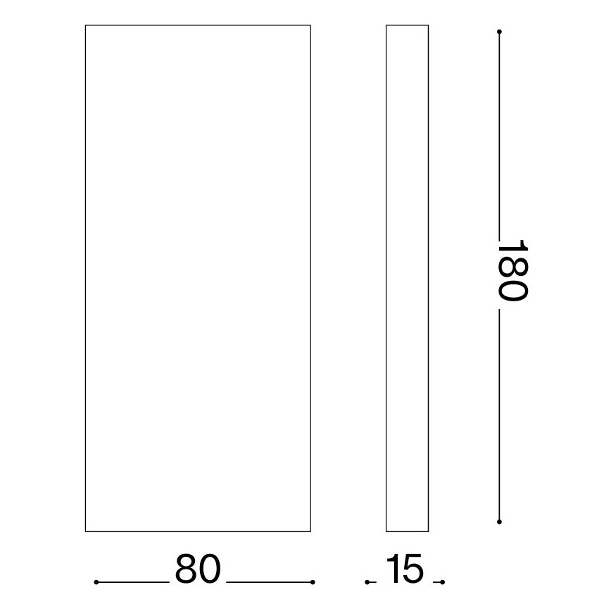 Ideal Lux - Aplică de perete LED pentru exterior POST-IT, 6 W, 12 V, CRI 90, finisaj alamă
