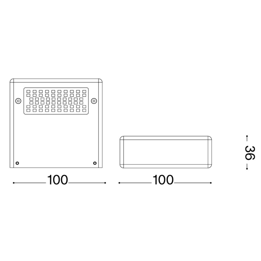 Ideal Lux - Aplica de perete LED TAB LED/24W/230V CRI 90 alamă