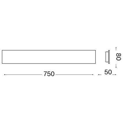 Ideal Lux - Aplica de perete LED ZIG ZAG, 30W, 230V, 75 cm, CRI 90, alb