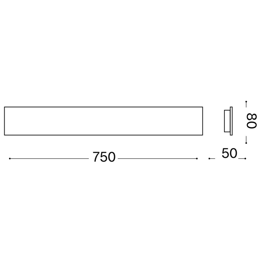 Ideal Lux - Aplica de perete LED ZIG ZAG, 30W, 230V, 75 cm, CRI 90, alb