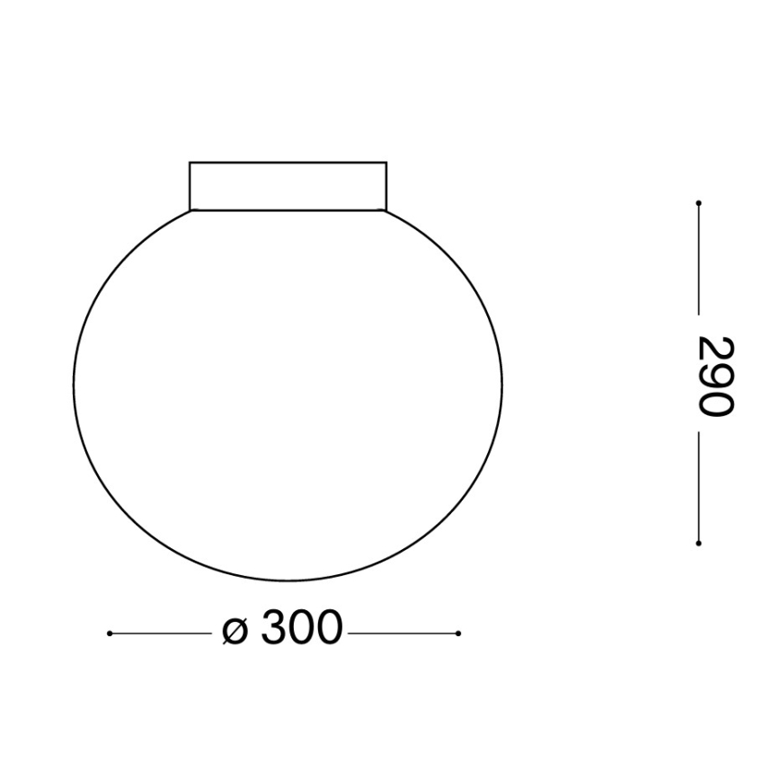 Ideal Lux - Aplică de perete MAPA, 1xE27/42W/230V, Ø 30 cm, albă
