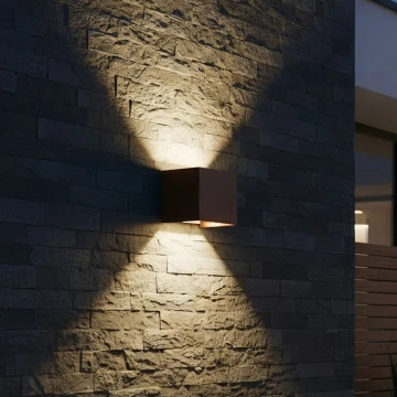 Ideal Lux - Aplica de perete pentru exterior ATOM LED/12W/230V CRI 90 IP54 maro