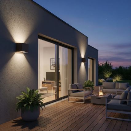 Ideal Lux - Aplica de perete pentru exterior ATOM LED/12W/230V CRI 90 IP54 maro