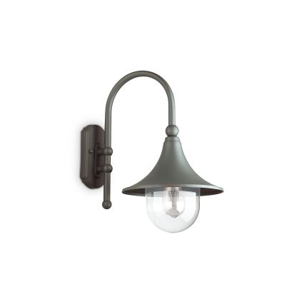 Ideal Lux - Aplică de perete pentru exterior CIMA 1xE27/52W/230V IP43 antracit