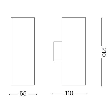 Ideal Lux - Aplica de perete pentru exterior GUN 1xGU10/35W/230V 21 cm IP44 maro