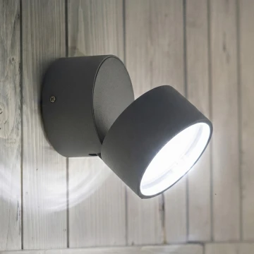Ideal Lux - Aplică de perete pentru exterior LED OMEGA LED/7W/230V CRI 90 IP54 antracit