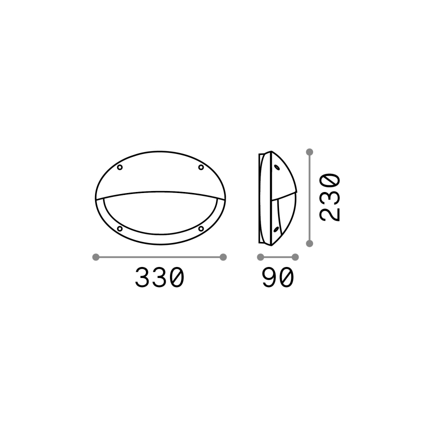 Ideal Lux - Aplica de perete pentru exterior POLAR 1xE27/23W/230V IP66 alb