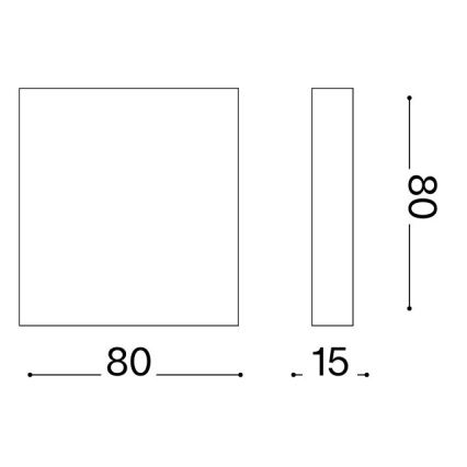Ideal Lux - Aplica de perete pentru exterior POST-IT, LED/3W/12V, CRI 90, alamă