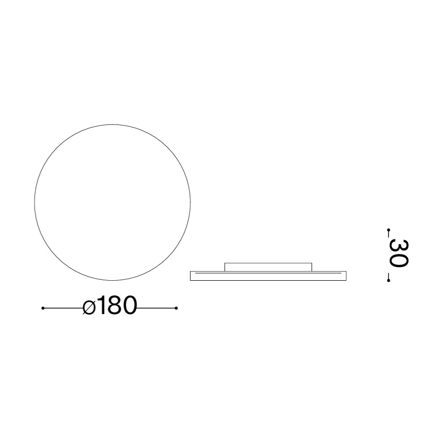 Ideal Lux - Aplica LED de exterior PUNTO, 9W, 230V, CRI 90, Ø 18 cm, IP54, negru