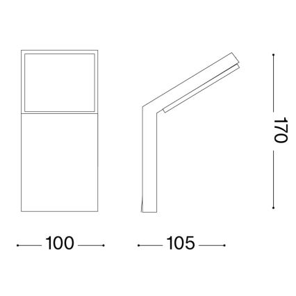 Ideal Lux - Aplica LED de exterior STYLE LED/8,5W/230V 3000K CRI 90 IP54 maro