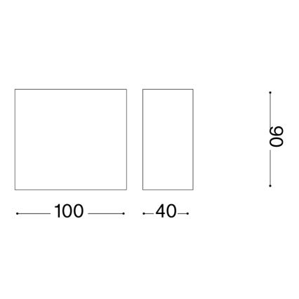 Ideal Lux - Aplica de perete pentru exterior TETRIS 1xG9/15W/230V IP44 maro