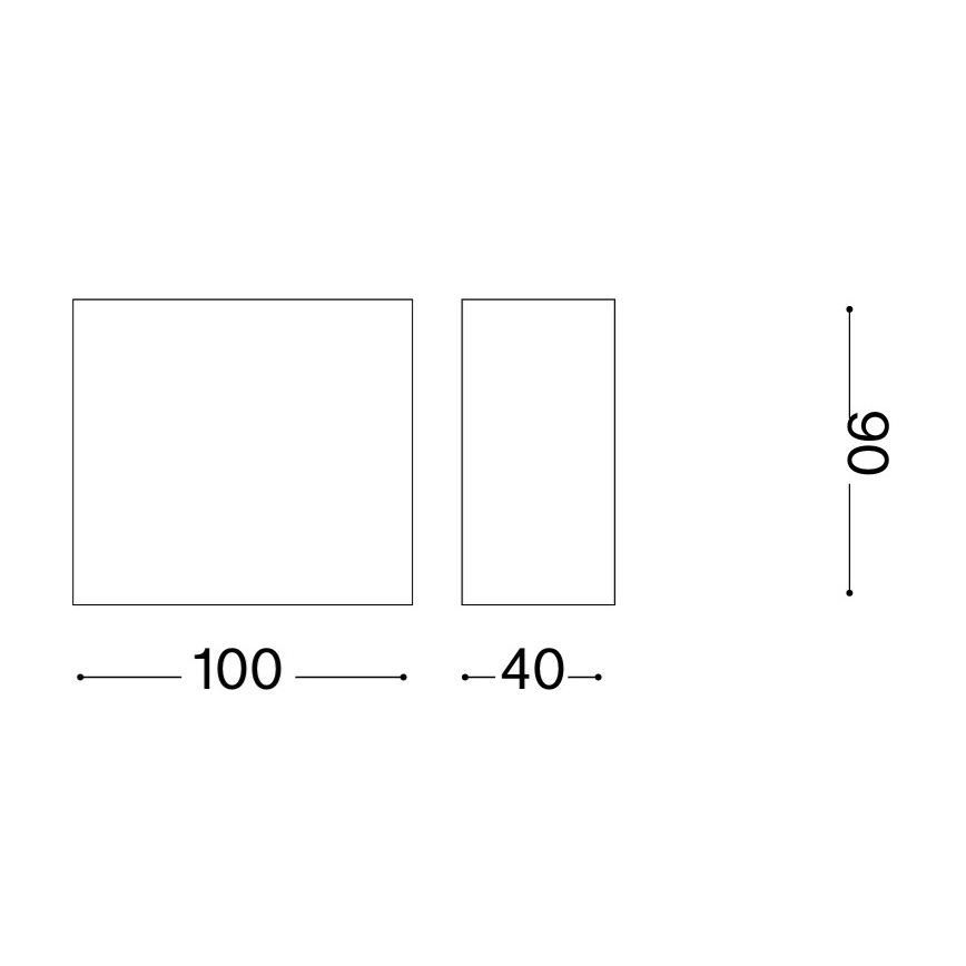 Ideal Lux - Aplica de perete pentru exterior TETRIS 1xG9/15W/230V IP44 maro