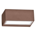Ideal Lux - Aplica de perete pentru exterior TWIN 1xG9/28W/230V IP44 maro