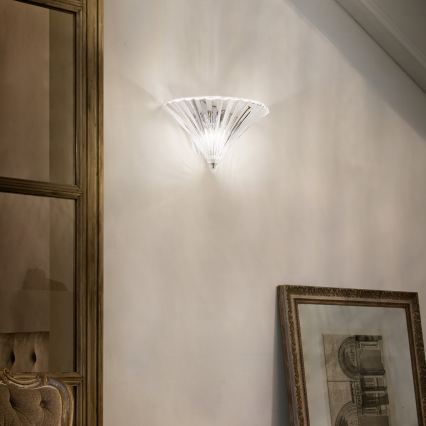 Ideal Lux - Aplica de perete SANTA, 1x E14, 40W, 230V, sticlă transparentă
