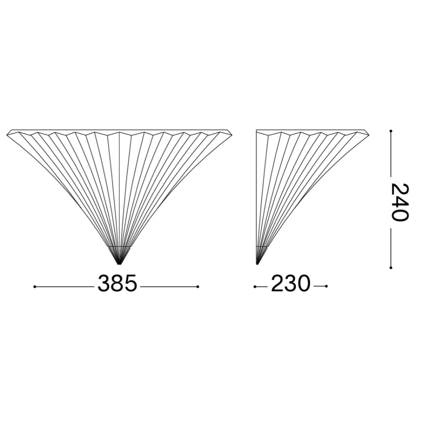Ideal Lux - Aplica de perete SANTA, 1x E14, 40W, 230V, sticlă transparentă