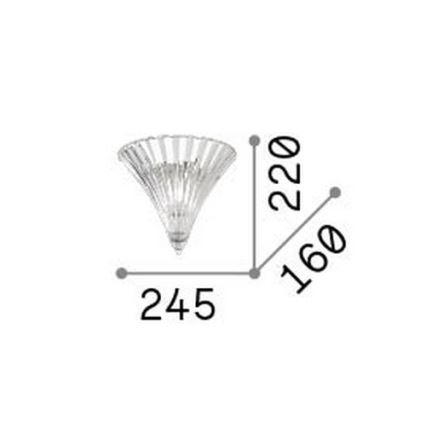 Ideal Lux - Aplica de perete SANTA 1xE14/40W/230V auriu