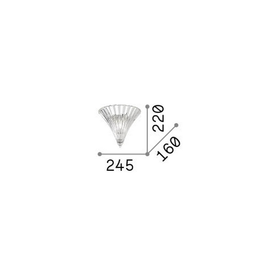 Ideal Lux - Aplica de perete SANTA 1xE14/40W/230V auriu