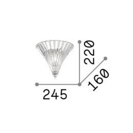 Ideal Lux - Aplică de perete SANTA 1xE14/40W/230V transparentă