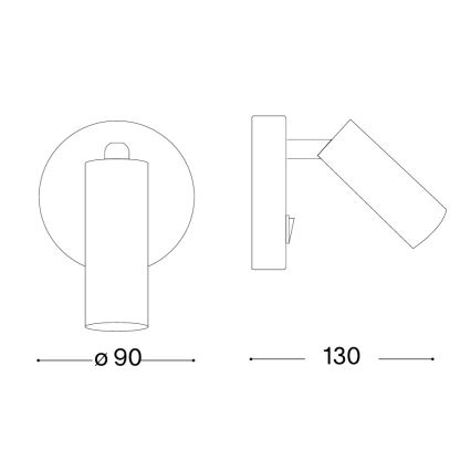Ideal Lux - Aplică de perete tip spot LED PAGE LED/3W/230V CRI 90 alb