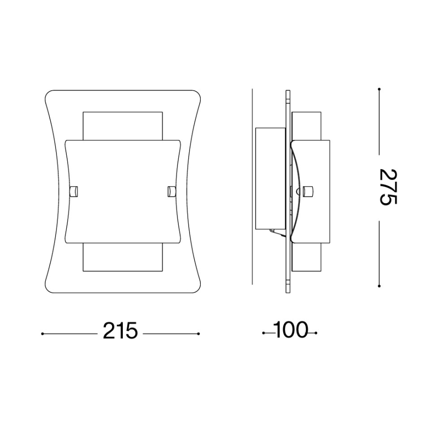 Ideal Lux - Aplica de perete TRIPLO 1xE27/60W/230V transparentă