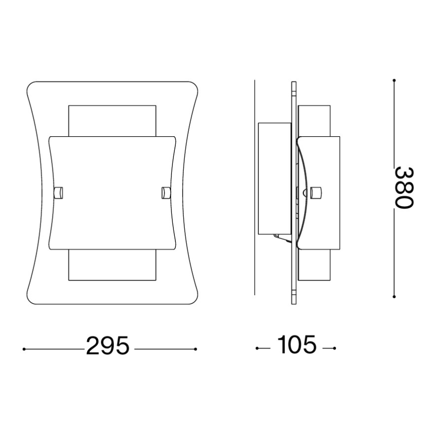 Ideal Lux - Aplică de perete TRIPLO 2xE27/60W/230V transparentă