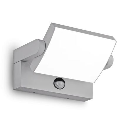Ideal Lux - Aplică LED de exterior cu senzor SWIPE LED/21W/230V CRI 90 IP54 gri