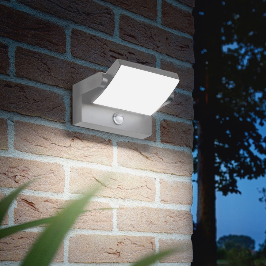 Ideal Lux - Aplică LED de exterior cu senzor SWIPE LED/21W/230V CRI 90 IP54 gri
