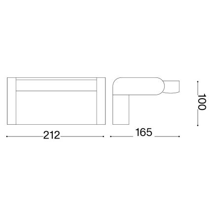 Ideal Lux - Aplică LED de exterior cu senzor SWIPE LED/21W/230V CRI 90 IP54 gri