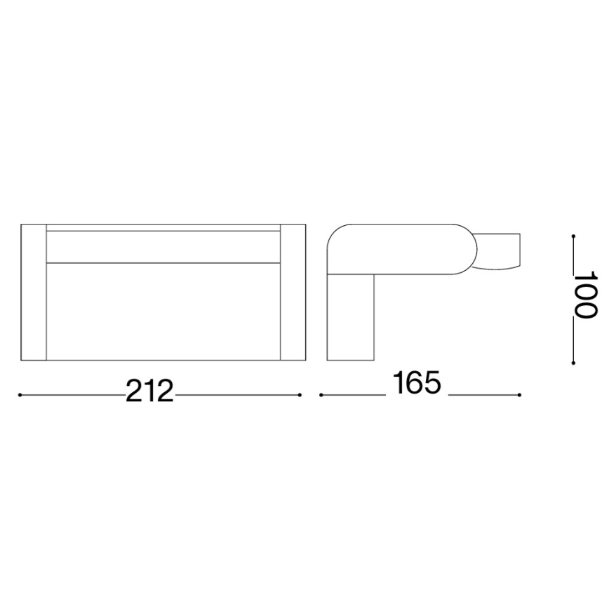 Ideal Lux - Aplică LED de exterior cu senzor SWIPE LED/21W/230V CRI 90 IP54 gri