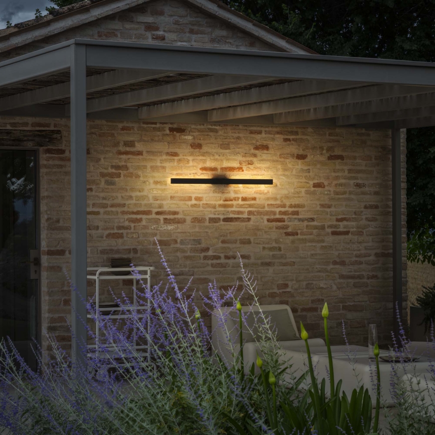 Ideal Lux - Aplică LED de exterior LINEA, 20 W/230 V, CRI 90, 104 cm, IP54, neagră