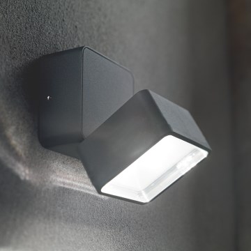 Ideal Lux - Aplica LED de exterior OMEGA, 7W, 230V, CRI 90, IP54, antracit