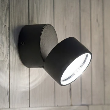 Ideal Lux - Aplică LED de exterior OMEGA, 7W, 230V, CRI 90, IP54, negru