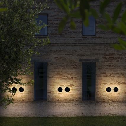 Ideal Lux - PUNTO LED, aplică de perete pentru exterior, 9W/230V, CRI 90, Ø 18 cm, IP54, antracit