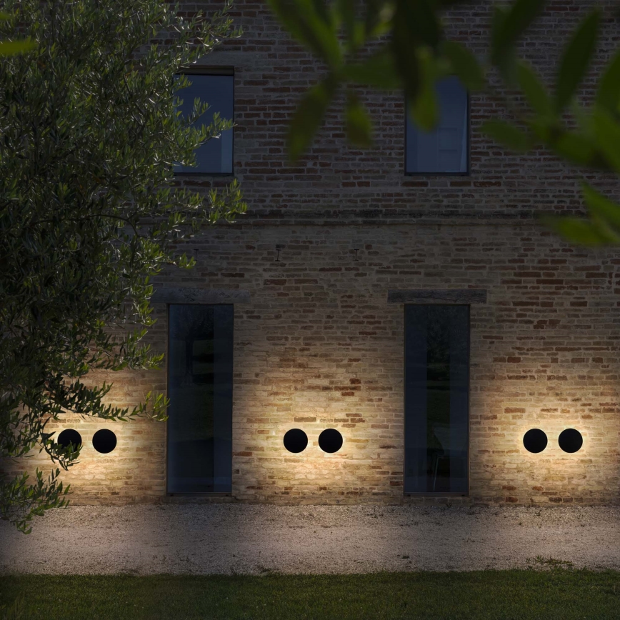 Ideal Lux - PUNTO LED, aplică de perete pentru exterior, 9W/230V, CRI 90, Ø 18 cm, IP54, antracit
