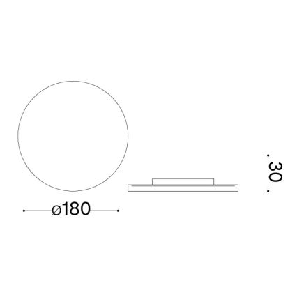 Ideal Lux - Aplică de perete LED pentru exterior PUNTO, 9W, 230V, CRI 90, Ø 18 cm, IP54, alb