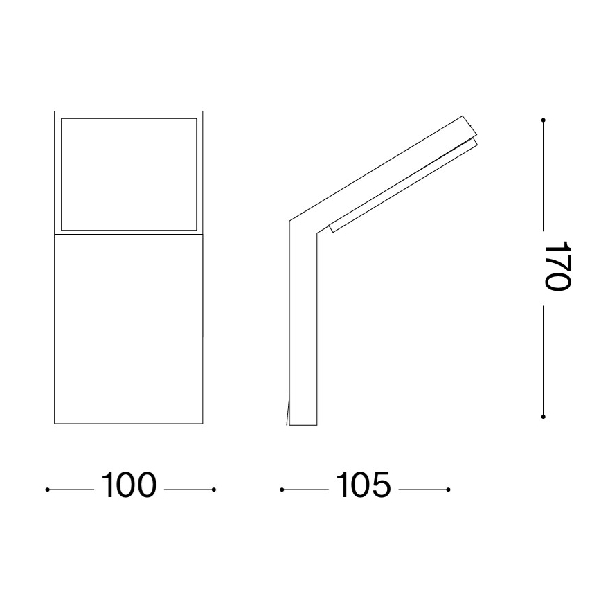 Ideal Lux - Aplica de exterior LED STYLE, 8,5W/230V 3000K CRI 90 IP54 negru