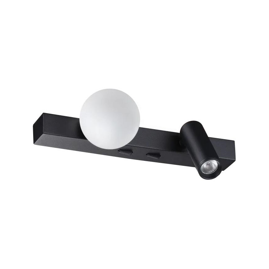Ideal Lux - Aplica LED de perete BINOMIO 2xLED/3W/230V CRI 90 neagră