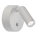 Ideal Lux - Aplica LED de perete cu spot BEAN, reglabilă, reîncărcabilă, cu control tactil, LED/3W/5V, CRI 95, albă