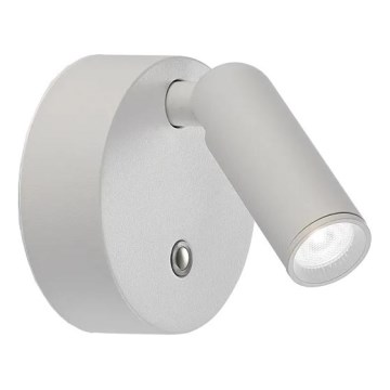 Ideal Lux - Aplica LED de perete cu spot BEAN, reglabilă, reîncărcabilă, cu control tactil, LED/3W/5V, CRI 95, albă