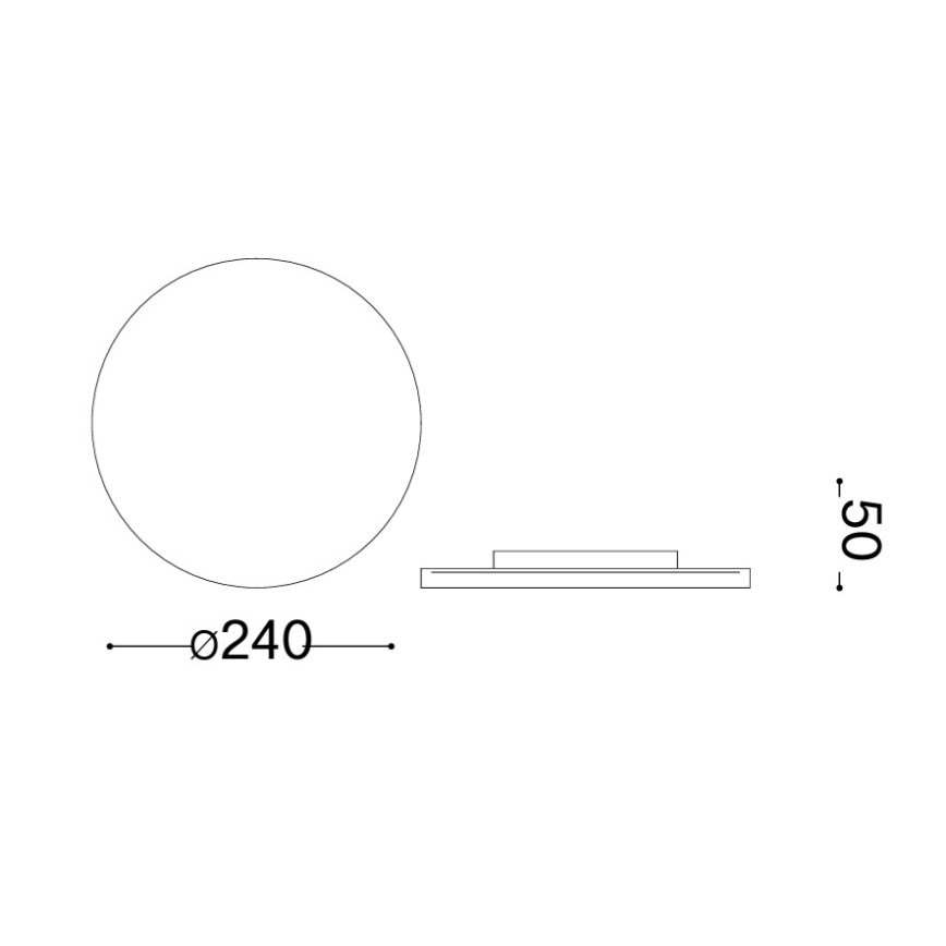 Ideal Lux - Aplica LED de exterior PUNTO LED/12W/230V CRI 90 Ø 24 cm IP54 maro