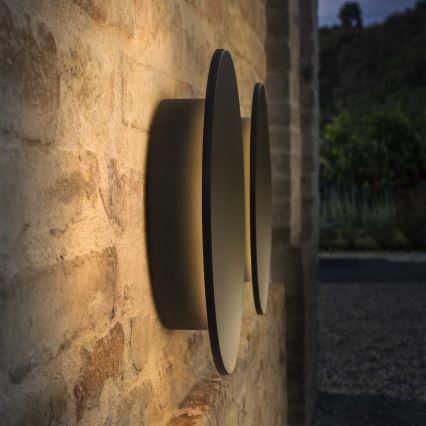 Ideal Lux - Aplică de perete LED pentru exterior PUNTO, 16W, 230V, CRI 90, Ø 30 cm, IP54, negru