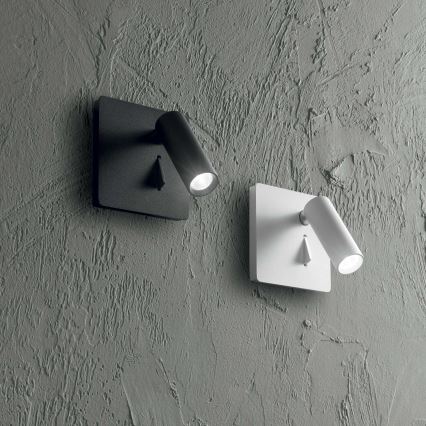 Ideal Lux - Aplica LED de perete LITE LED/3W/230V CRI 90 negru