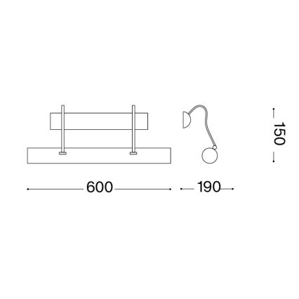 Ideal Lux - Aplica LED pentru tablouri, 4x G9/3W/230V, bronz