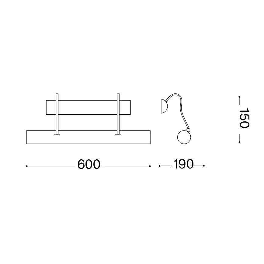 Ideal Lux - Aplica LED pentru tablouri, 4x G9/3W/230V, bronz